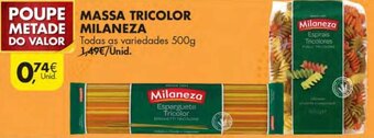 Pingo Doce Massa Tricolor Milaneza 500g promoção