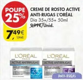 Creme de Rosto Active Anti-Rugas L'Oréal 50ml