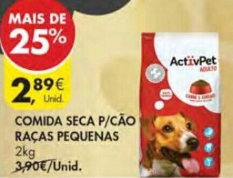 Pingo Doce Comida Seca P/Cão Raças Pequenas ActivPet 2kg promoção