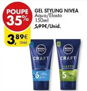 Pingo Doce GEL STYLING NIVEA Aqua/Elasto 150ML promoção