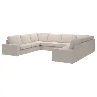 IKEA Kivik sofa em u, 7lugs, tresund bege claro promoção