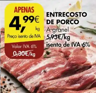 Pingo Doce ENTRECOSTO DE PORCO A granel promoção