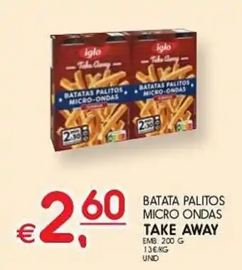 Meu Super BATATA PALITOS MICRO ONDAS TAKE AWAY EMB 200 G promoção