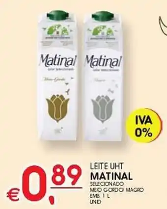 Meu Super LEITE UHT MATINAL MEIO GORDO/ MAGRO EMB 1 L UND promoção