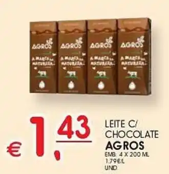 Meu Super LEITE C/ CHOCOLATE AGROS EMB. 4X200ML promoção