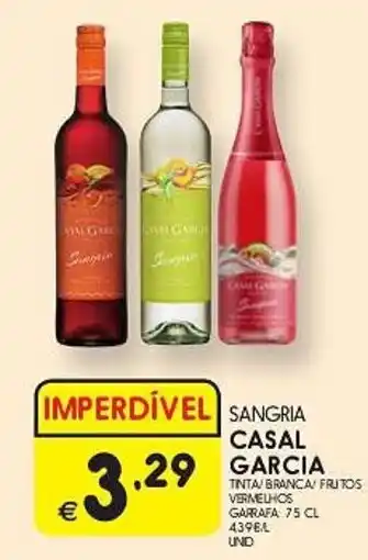 Meu Super SANGRIA CASAL GARCIA GARRAFA 75 CL promoção