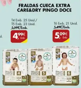Pingo Doce FRALDAS CUECA EXTRA CARE&DRY PINGO DOCE promoção