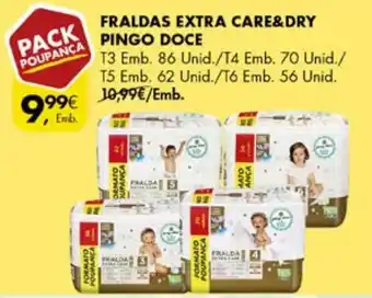 Pingo Doce FRALDAS EXTRA CARE&DRY PINGO DOCE promoção