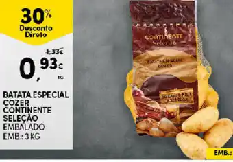 Continente Batata Especial Cozer Continente3kg promoção