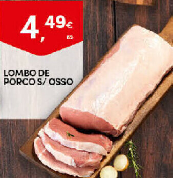 Continente Lombo de Porco S/ Osso promoção