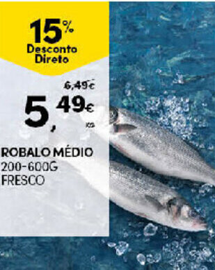 Robalo Médio 200 - 600g Fresco