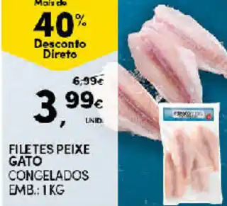 Continente FIletes Peixe Gato Congelado 1kg promoção