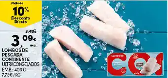Continente Lombos de Pescada Continente Ultracongelados 400g promoção