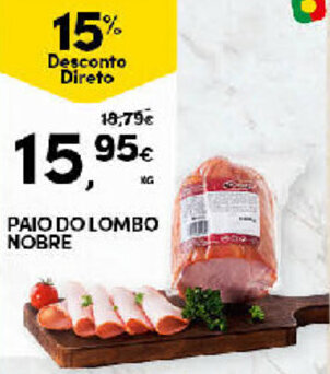 Continente Paio do Lombo Nobre promoção