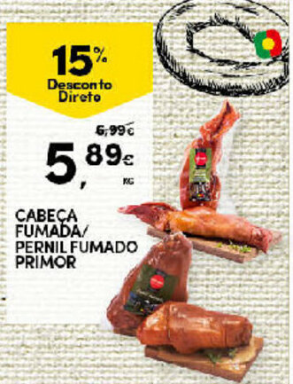 Continente Cabeca Fumada/ Pernil Fumado Primor promoção