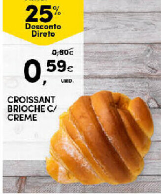 Continente Croissant Brioche C/ Creme promoção