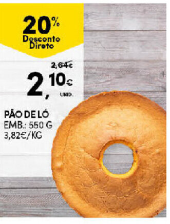 Continente Pão de Ló 550g promoção