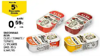 Continente Sardinha Alva 85g promoção