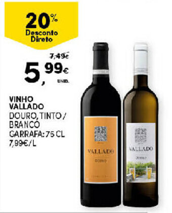 Continente Vinho Vallado 75cl promoção