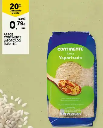 Continente Arroz Continente Vaporizado1kg promoção