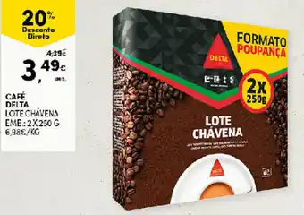 Continente Café Delta Lote Chávena 2 x 250g promoção