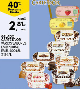Continente Gelado Carte D'Or 900ml promoção
