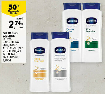 Continente Gel Banho Vaseline 700ml promoção