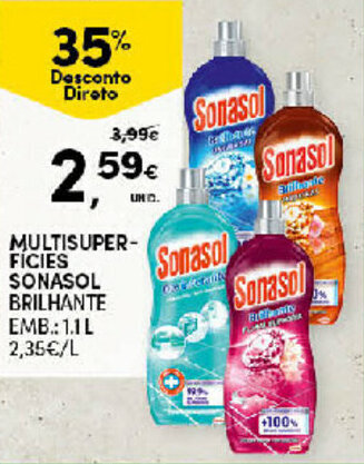 Continente Multisuperfícies Sonasol 1.1L promoção