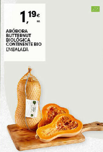 Continente Abóbora Butternut Biológica Continente Bio promoção