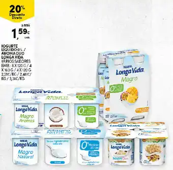 Continente Iogurte Líquido 0%/Aroma Dou Longa Vida 6x120g promoção