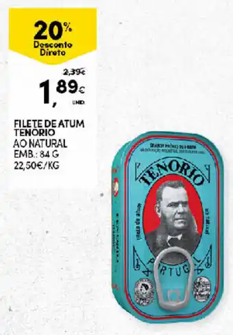 Continente Filete de Atum Tenorio ao Natural 84g promoção
