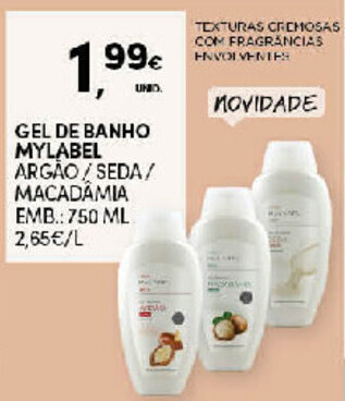 Continente Gel de Banho MyLabel 750ml promoção