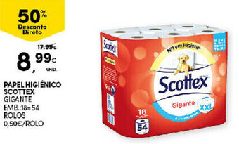 Continente Papel Higiénico Scottex 54 rolos promoção