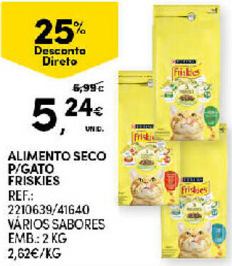 Continente Alimento Seco P/Gato Friskies 2kg promoção