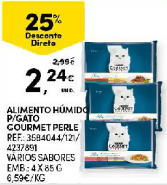 Continente Alimento Húmido P/Gato Gourmet Perle 4x85g promoção