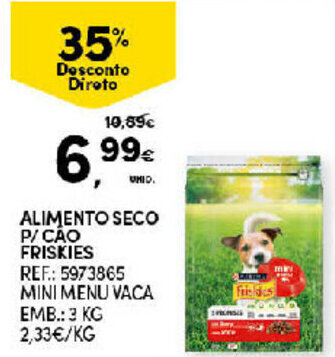 Continente Alimento Seco P/Cão Friskies 3kg promoção