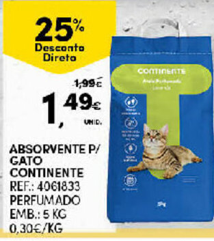 Absorvente P/ Gato Continente 5kg