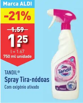 ALDI TANDIL Spray Tira-nódoas promoção