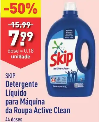 ALDI SKIP Detergente Líquido para Máquina da Roupa Active Clean 44 doses promoção