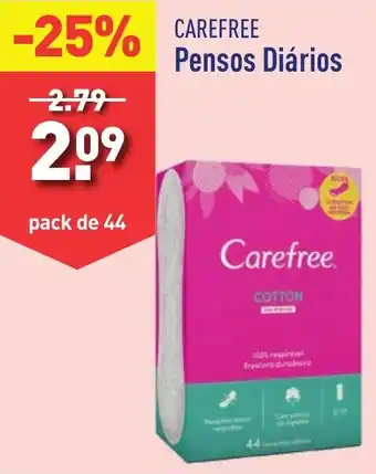 ALDI CAREFREE Pensos Diários pack de 44 promoção