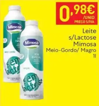 Recheio Leite s/Lactose Mimosa Meio-Gordo/ Magro 1L promoção