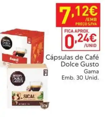 Cápsulas de Café Dolce Gusto Gama Emb. 30 Unid.