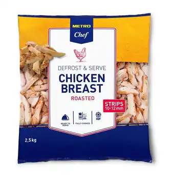 Makro Metro chef tiras de frango para forno iqf 2,5kg promoção