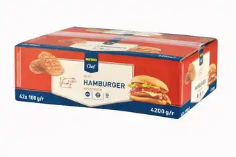 Makro Metro chef hamburguer bovino congelado caixa 42 x 100 g promoção