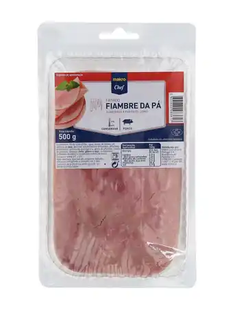 Makro Metro chef fiambre pa fatiado 500g promoção