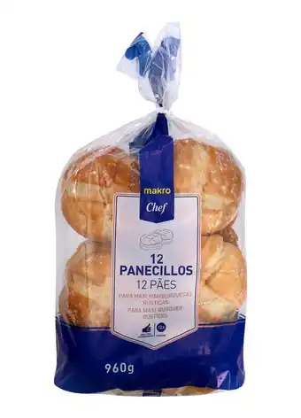 Makro Makro chef pao maxi hamburguer rustico 12 un 960 g promoção