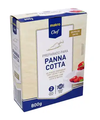 Makro Makro chef panna cotta 2x400g promoção