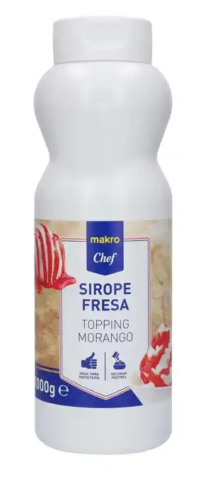 Makro Makro chef topping morango 1 kg promoção