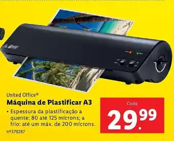 United Office Máquina de Plastificar A3