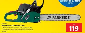Lidl Parkside Motosserra a Gasolina 2 kW promoção